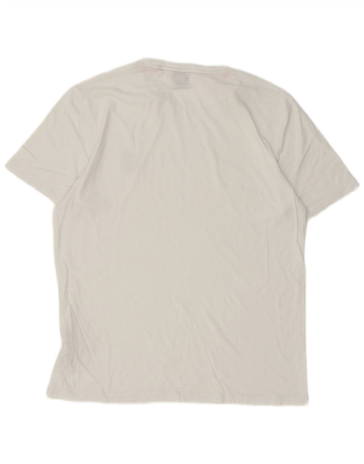 Hugo Boss Herre T-Shirt Top Lille Hvid Bomuld