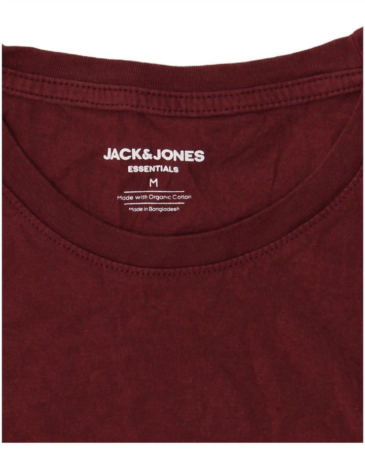 Jack & Jones Herre T-Shirt Top Medium Burgundy