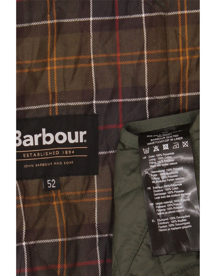 Barbour Herre Quiltet Gilet Str. 52 Large Grøn Polyamid
