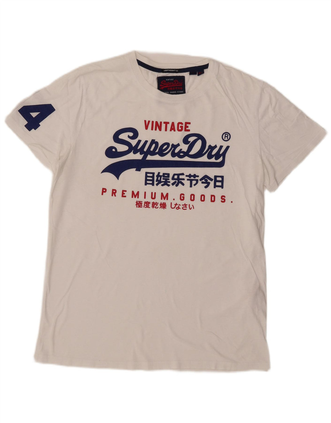 Superdry Herre grafisk T-shirt Top XL Hvid Bomuld