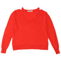 Zara Womens Crop V-hals sweater UK 10 Small Red