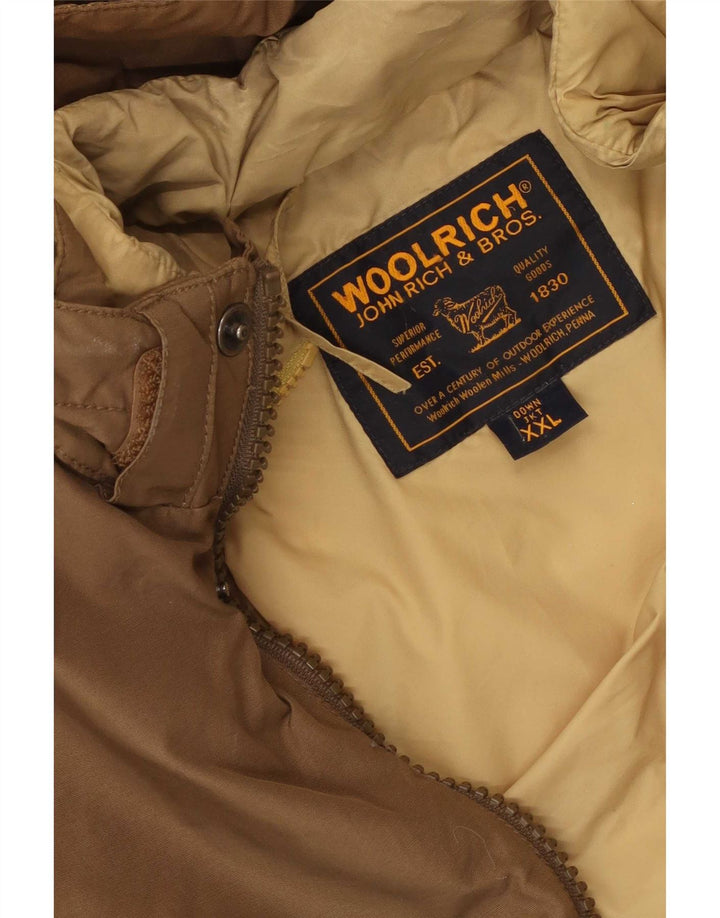 Woolrich Herre Hooded Parka Jacket UK 44 2XL Brun