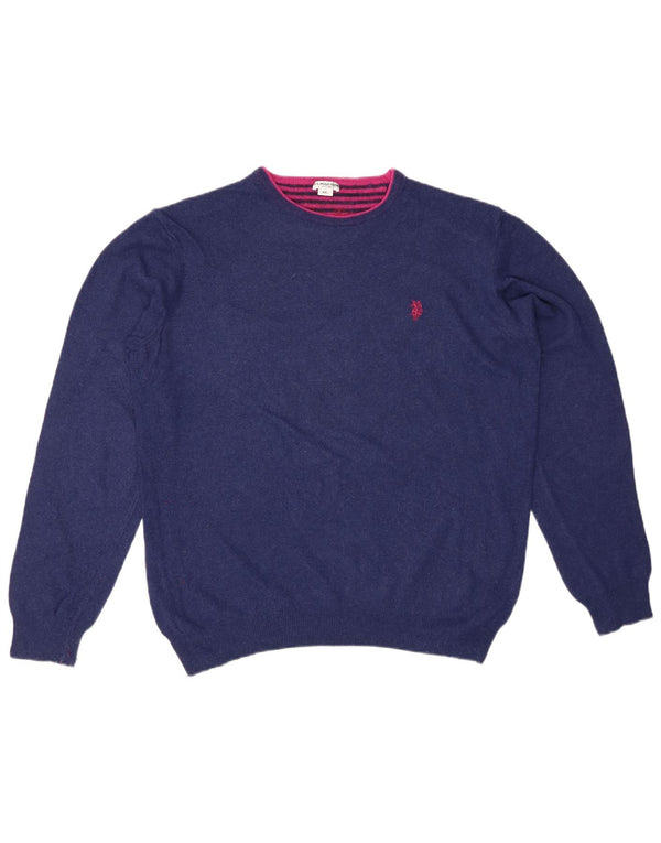 U.S. POLO ASSN. Dame sweater med rund hals DK 20 2XL marineblå