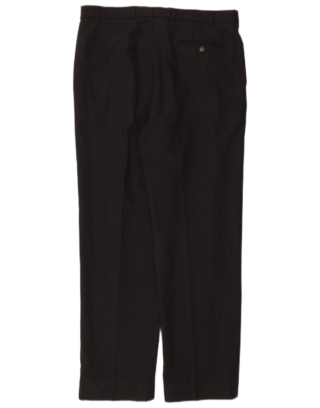 Marks & Spencer Herre Pegged Suit Bukser W36 L33 Sort nålestribet polyester