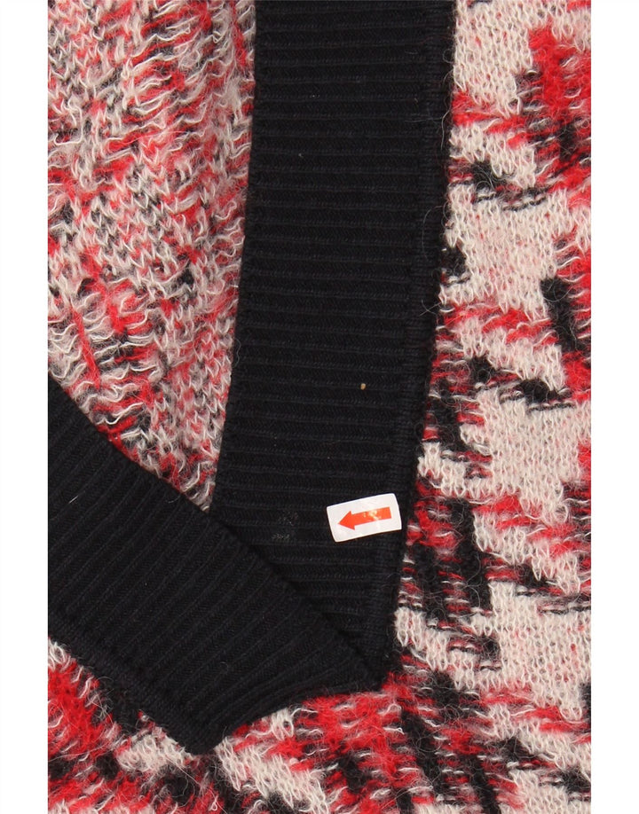 GANT Dame oversized V-hals sweater UK 16 Large Red Houndstooth