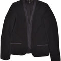 MOSSIMO Womens Blazer Jacket UK 14 Medium Black Polyester | Vintage Mossimo | Thrift | Second-Hand Mossimo | Used Clothing | Messina Hembry 