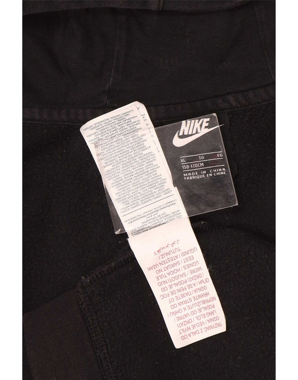 Nike hættetrøje med lynlås til drenge 13-14 år XL Sort bomuld