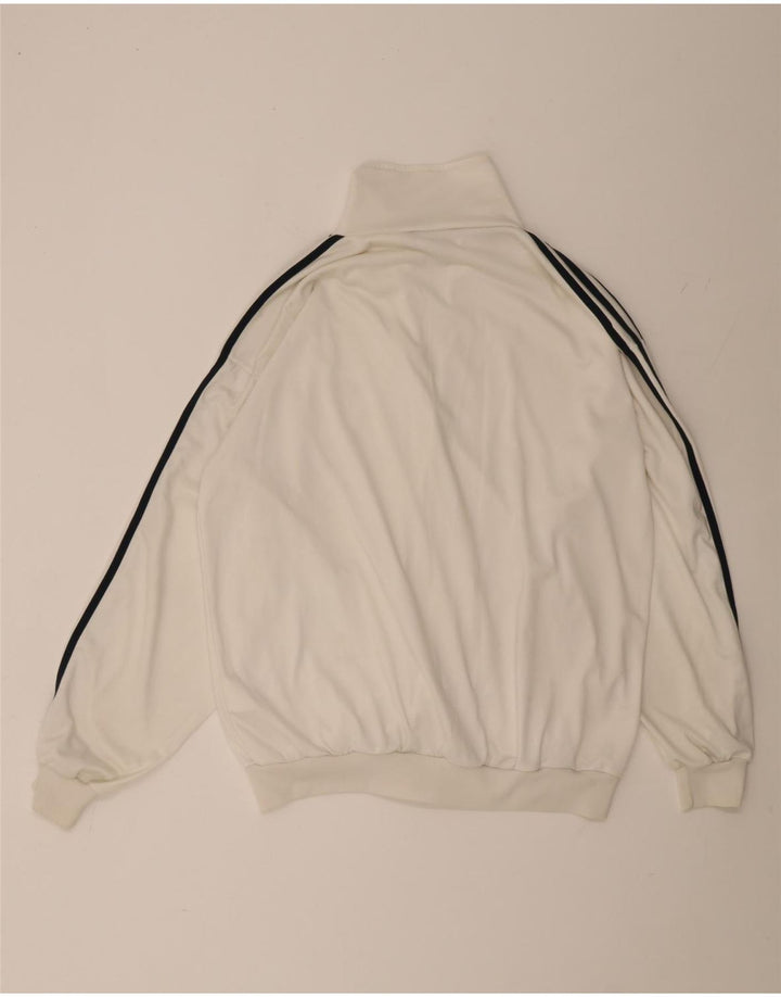 Adidas Træningsdragt til mænd Topjakke UK 40/42 Medium White Polyester