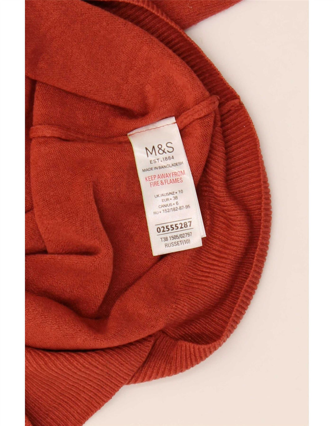 Marks & Spencer Dame Rullehals Sweater UK 10 Small Burgundy