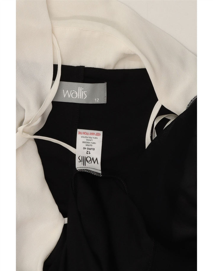 WALLIS Womens Ruffle Slip Dress UK 12 Medium Black Polyester Vintage Wallis and Second-Hand Wallis from Messina Hembry 
