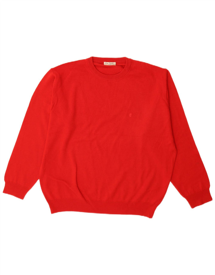 Pierre Cardin Herre Crew Neck Jumper Sweater Stor Rød Akryl