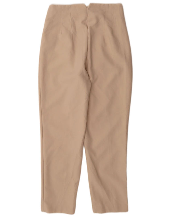 Zara Kvinder Højtalje Tilspidsede Casual Bukser Medium W28 L27 Beige