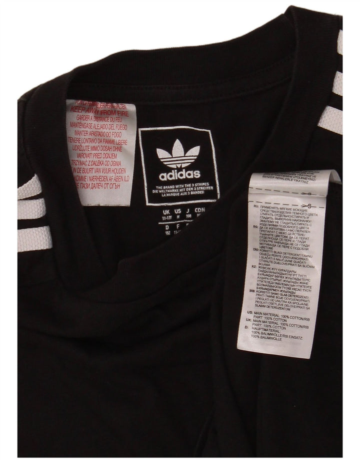ADIDAS T-shirt til drenge 11-12 år Sort bomuld