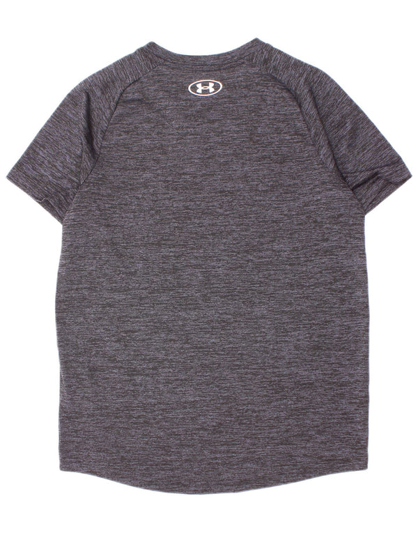 Under Armour Boys T-Shirt Top 9-10 år Medium Grey Flecked Polyester