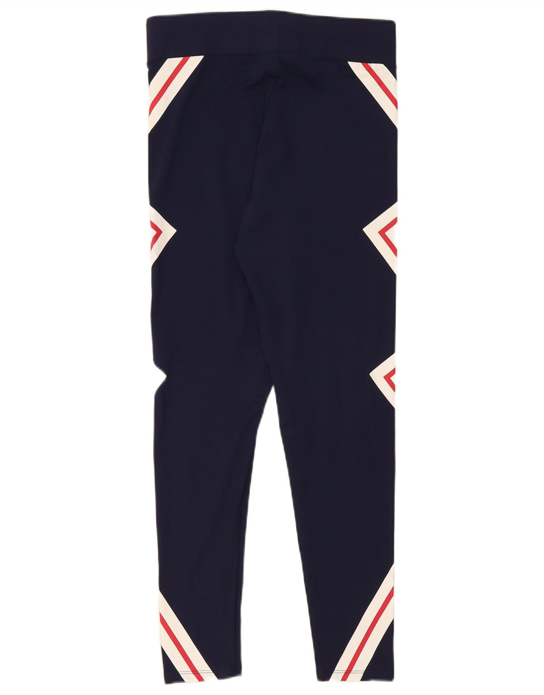 Fila Kvinders Grafiske Leggings UK 14 Large Navy Blue Geometrisk Polyester