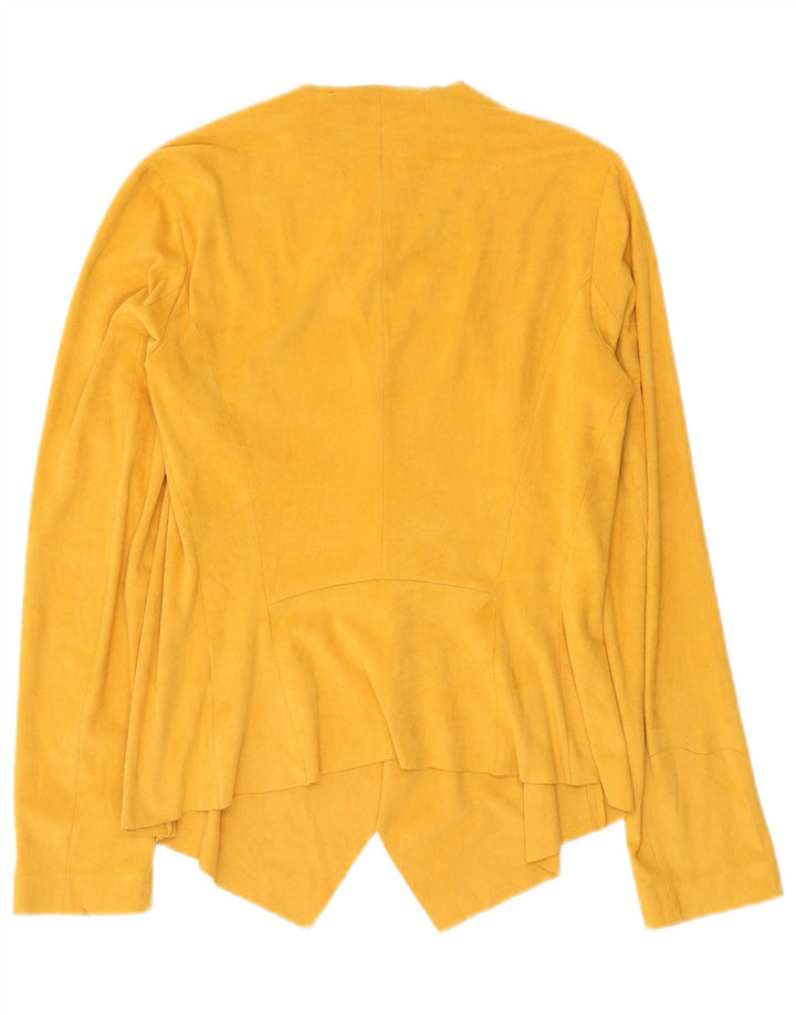 Zara Womens Oversized Open Blazer Jacket UK 6 XS Gul Polyester