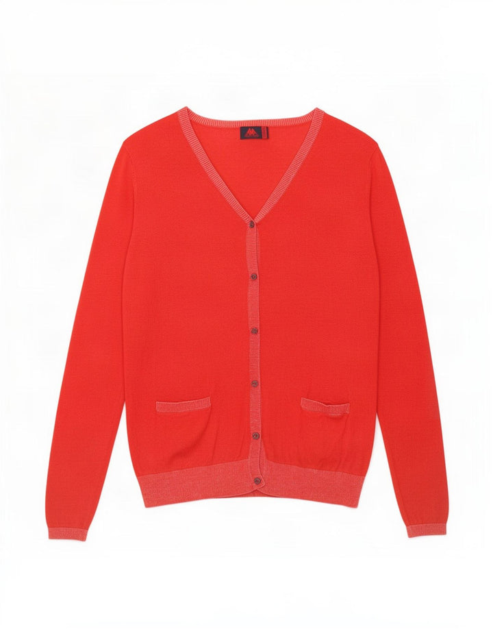 Kappa Dame Cardigan Sweater UK 12 Medium Rød Viscose