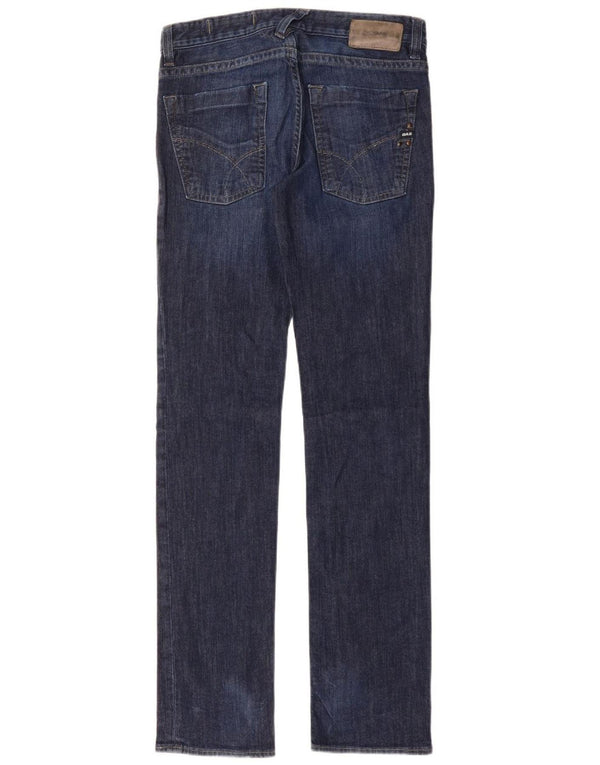 Gas Herre Straight Skinny Jeans W30 L34 Marineblå Bomuld