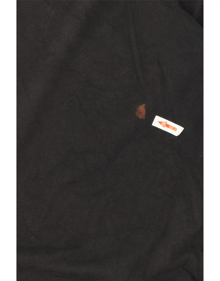 ADIDAS Herre T-Shirt Top Medium Sort Bomuld