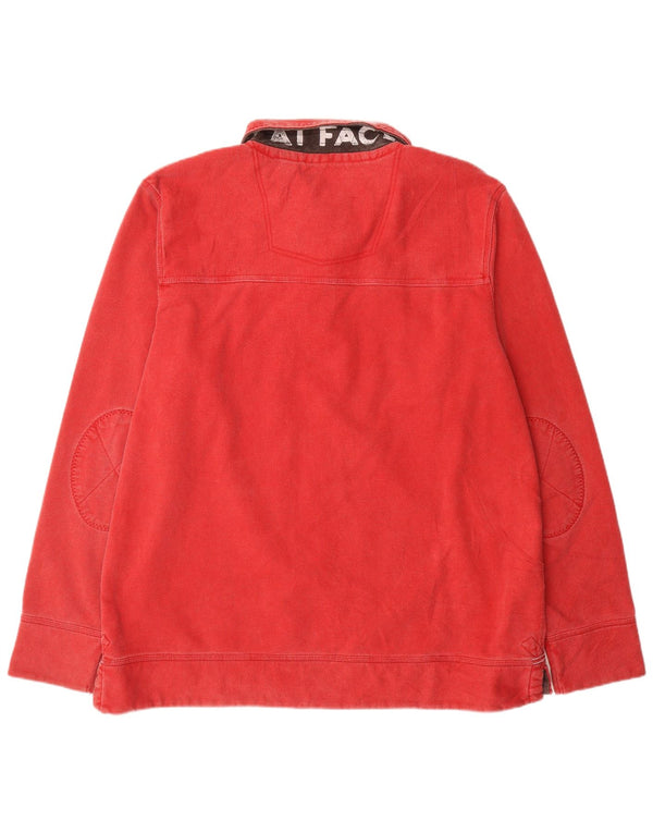Fed Face Herre Grafisk Polo Neck Sweatshirt Jumper 2XL Rød Bomuld
