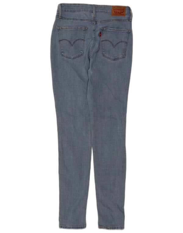 Levi's Dame 721 Skinny Jeans med høj talje W28 L30 Blå Bomuld