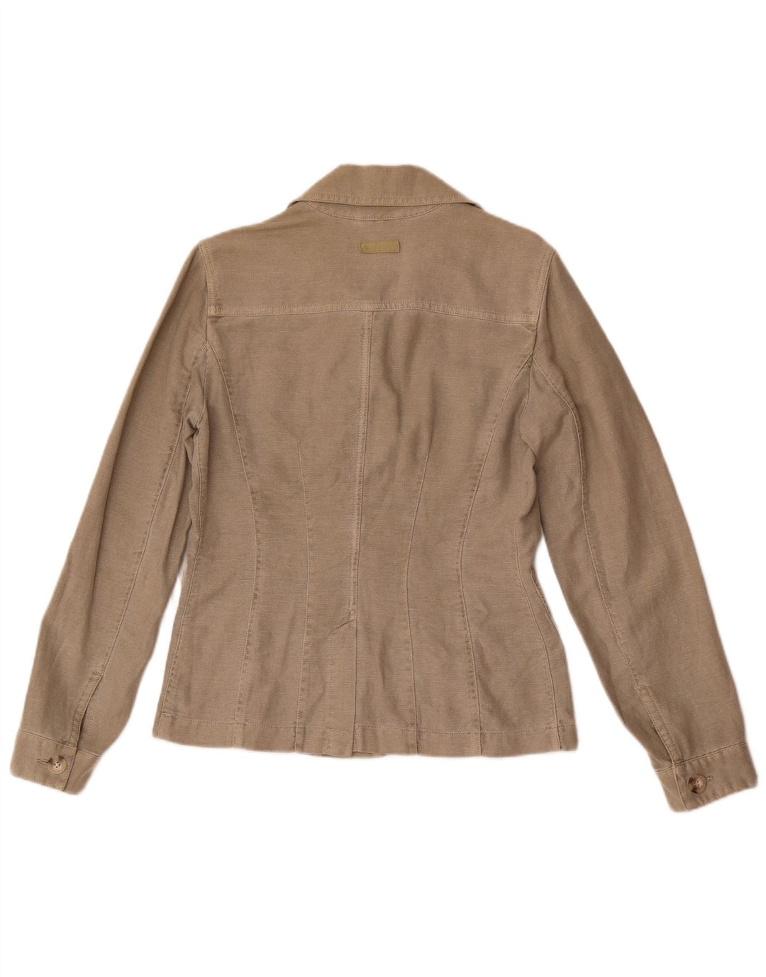 Marlboro Classics Womens Utility Jacket UK 10 Small Grey Linen