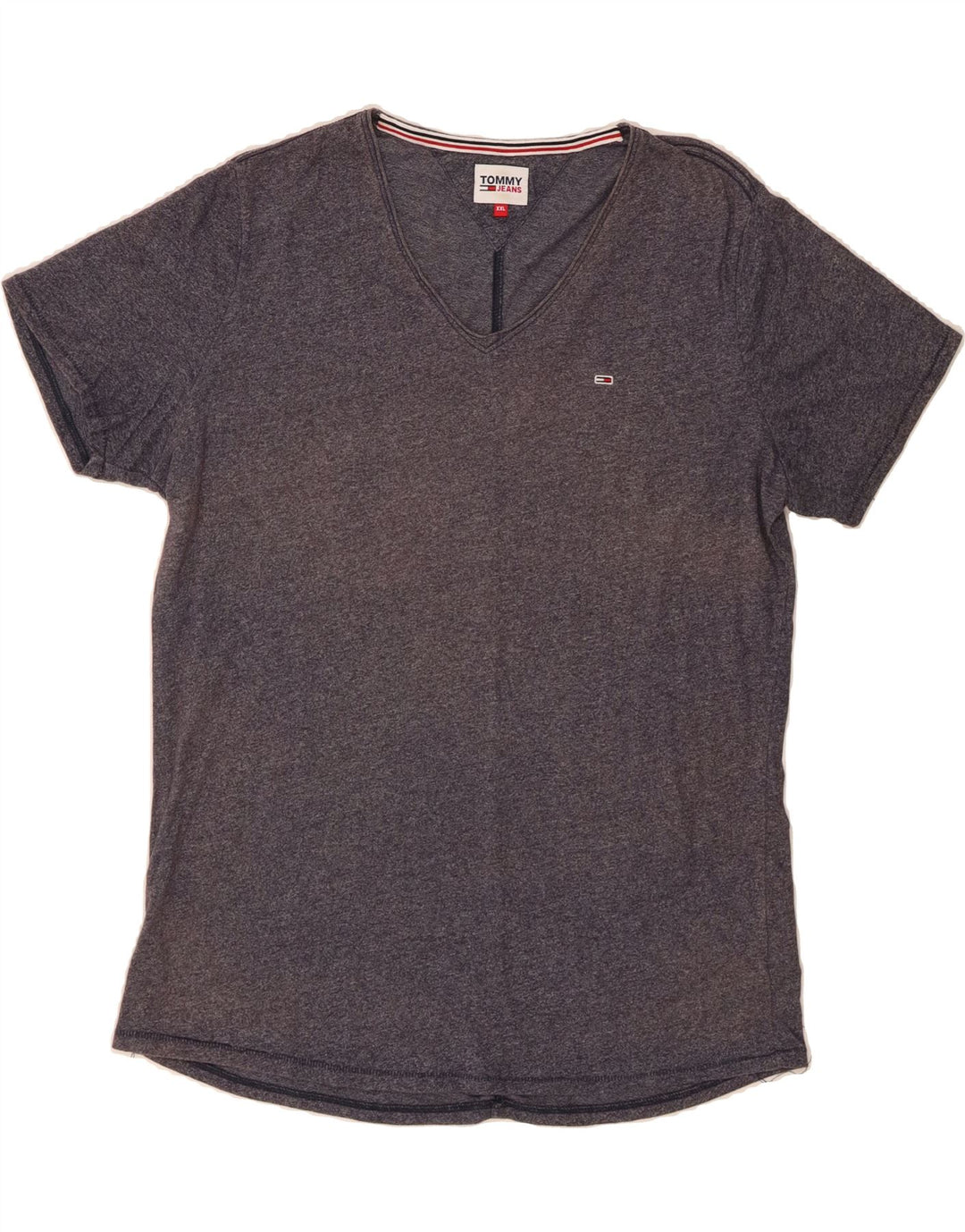 TOMMY HILFIGER Mens T-Shirt Top 2XL Grey Cotton Vintage Tommy Hilfiger and Second-Hand Tommy Hilfiger from Messina Hembry 