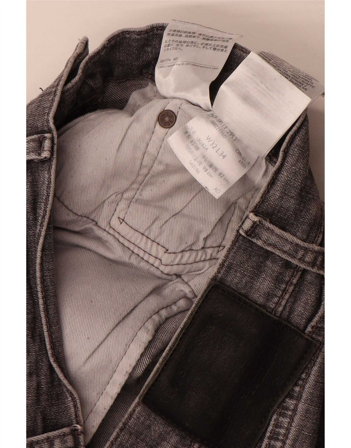 Levi's Slim Jeans til mænd W32 L34 Grå bomuld