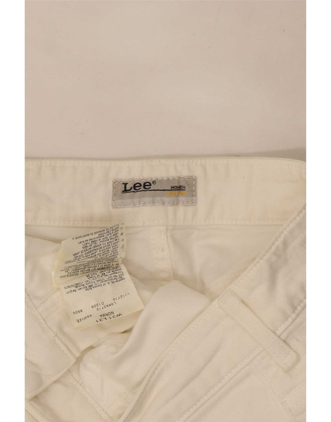 Lee Dame Norma Straight Jeans W31 L29 Hvid Bomuld