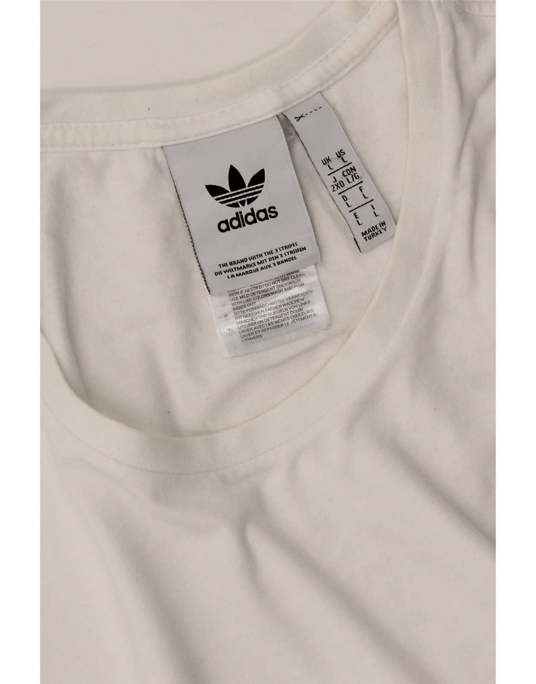 Adidas Herre T-Shirt Top Stor Hvid Bomuld