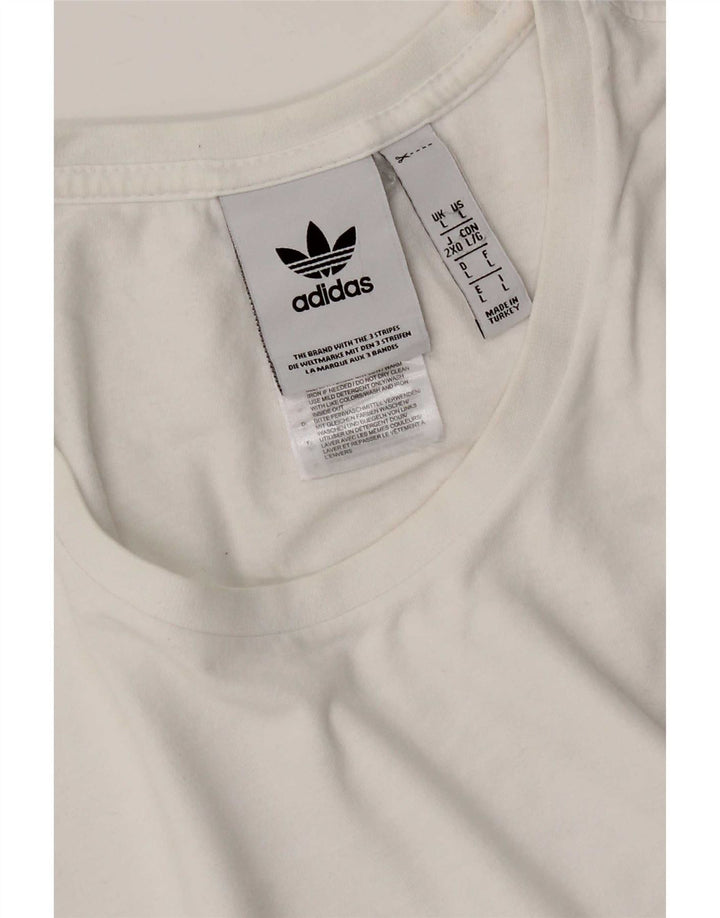 Adidas Herre T-Shirt Top Stor Hvid Bomuld