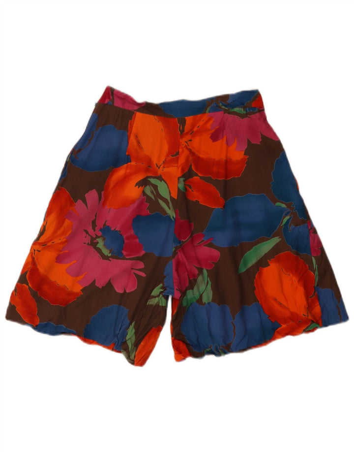 Preca Casual Shorts til kvinder W26 Små flerfarvede blomsterviscose