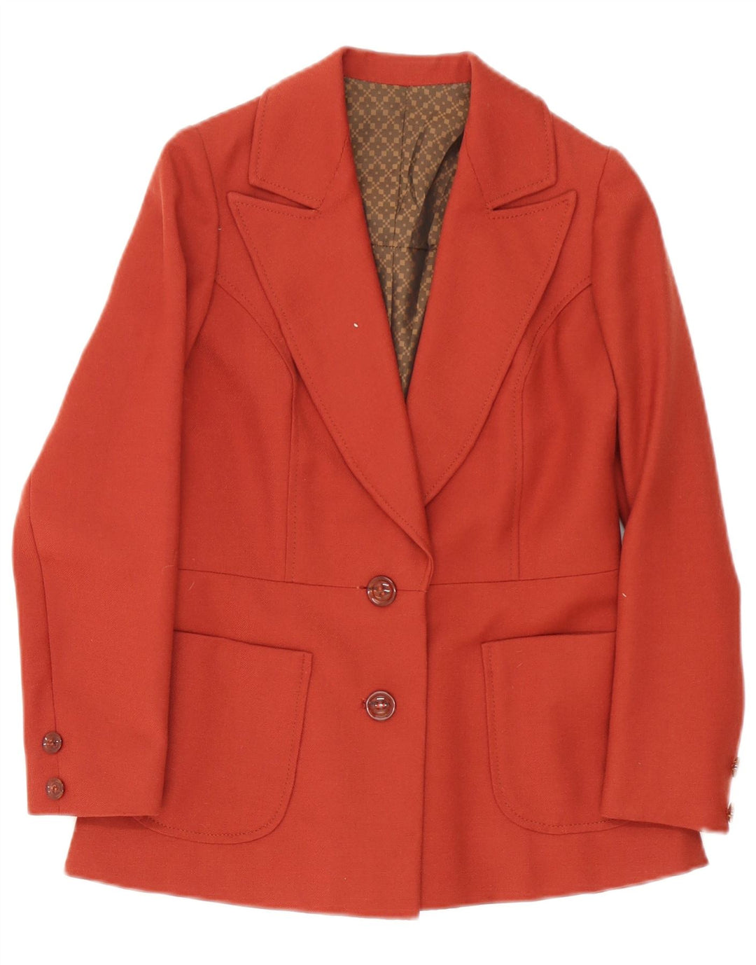 Vintage Dame 2 Button Blazer Jacket UK 10 Small Red