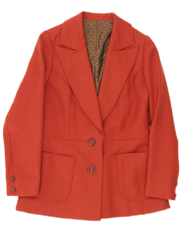 Vintage Dame 2 Button Blazer Jacket UK 10 Small Red