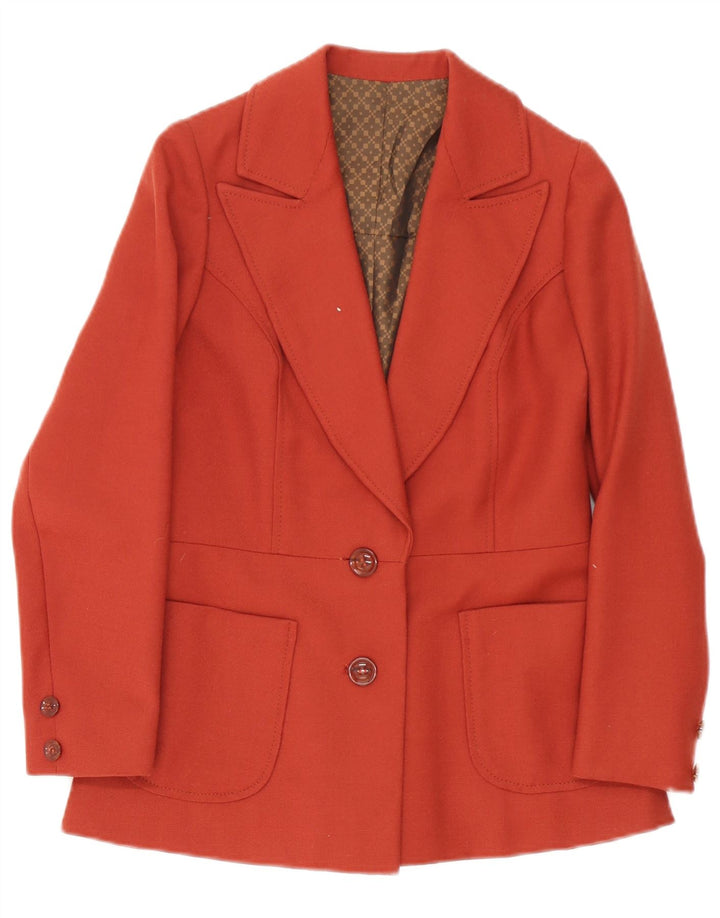 Vintage Dame 2 Button Blazer Jacket UK 10 Small Red