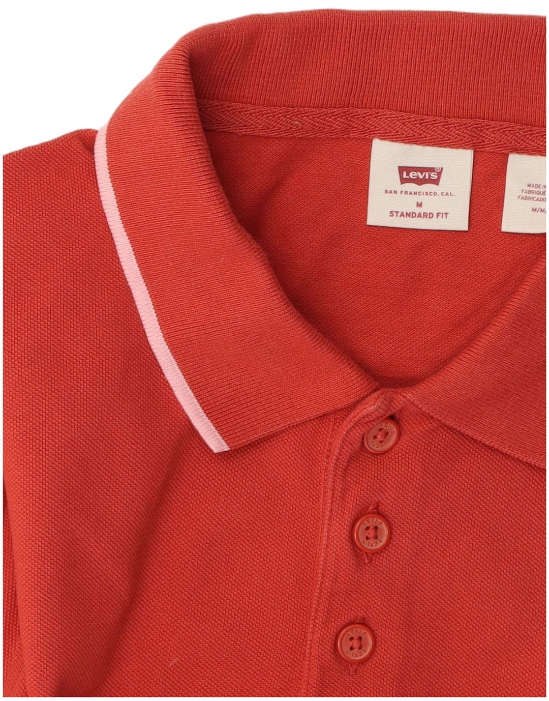 LEVI'S Herre Standard Fit Polo Shirt Medium Rød
