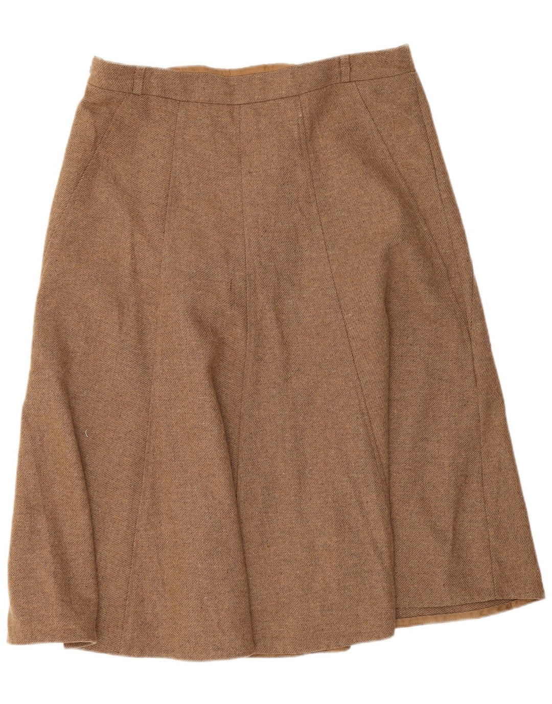 Marks & Spencer A-line nederdel til kvinder UK 14 Large W32 Beige New Wool