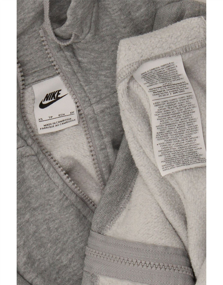 Nike Hættetrøje med lynlås til mænd XS Grå bomuld