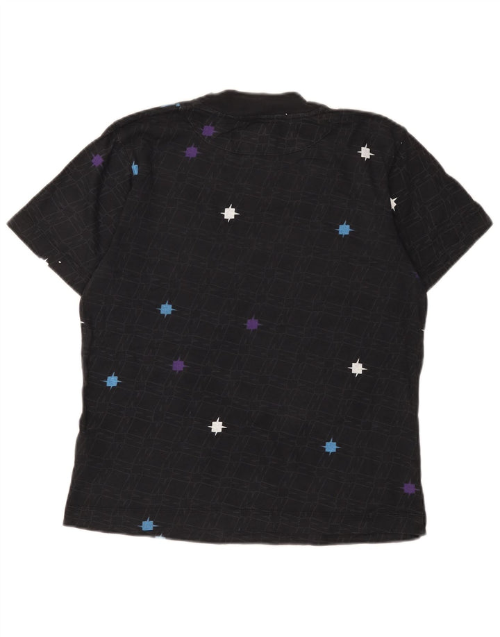 Nike Boys abstrakt mønster T-shirt Top 10-11 år Medium Sort bomuld