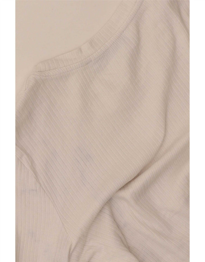 Zara Womens Crop Top Langærmet UK 8 Small White
