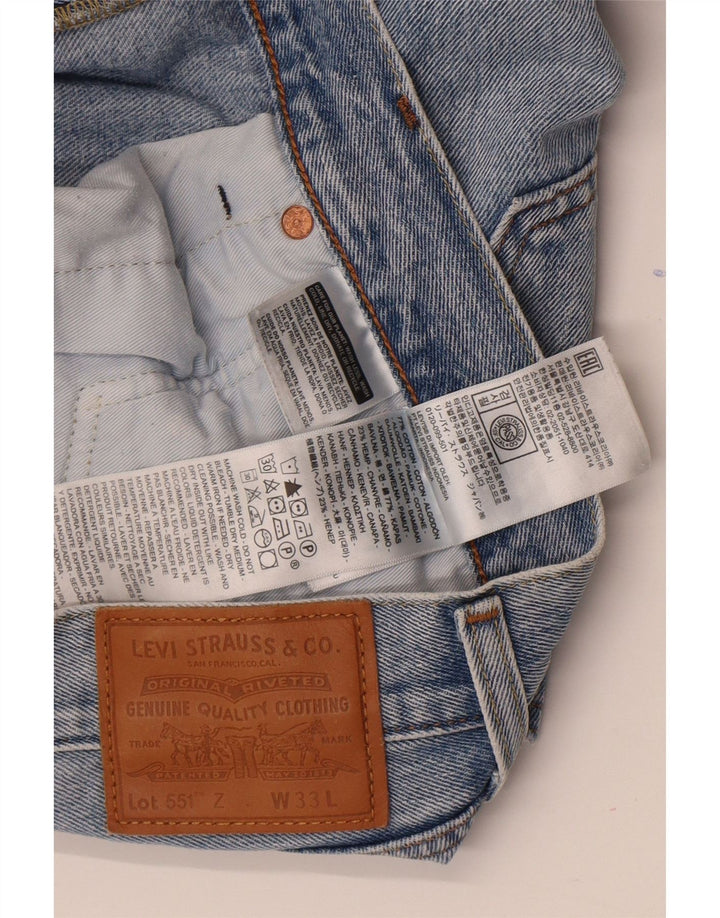 LEVI'S Herre 551 Straight Jeans W33 L27 Blå Bomuld