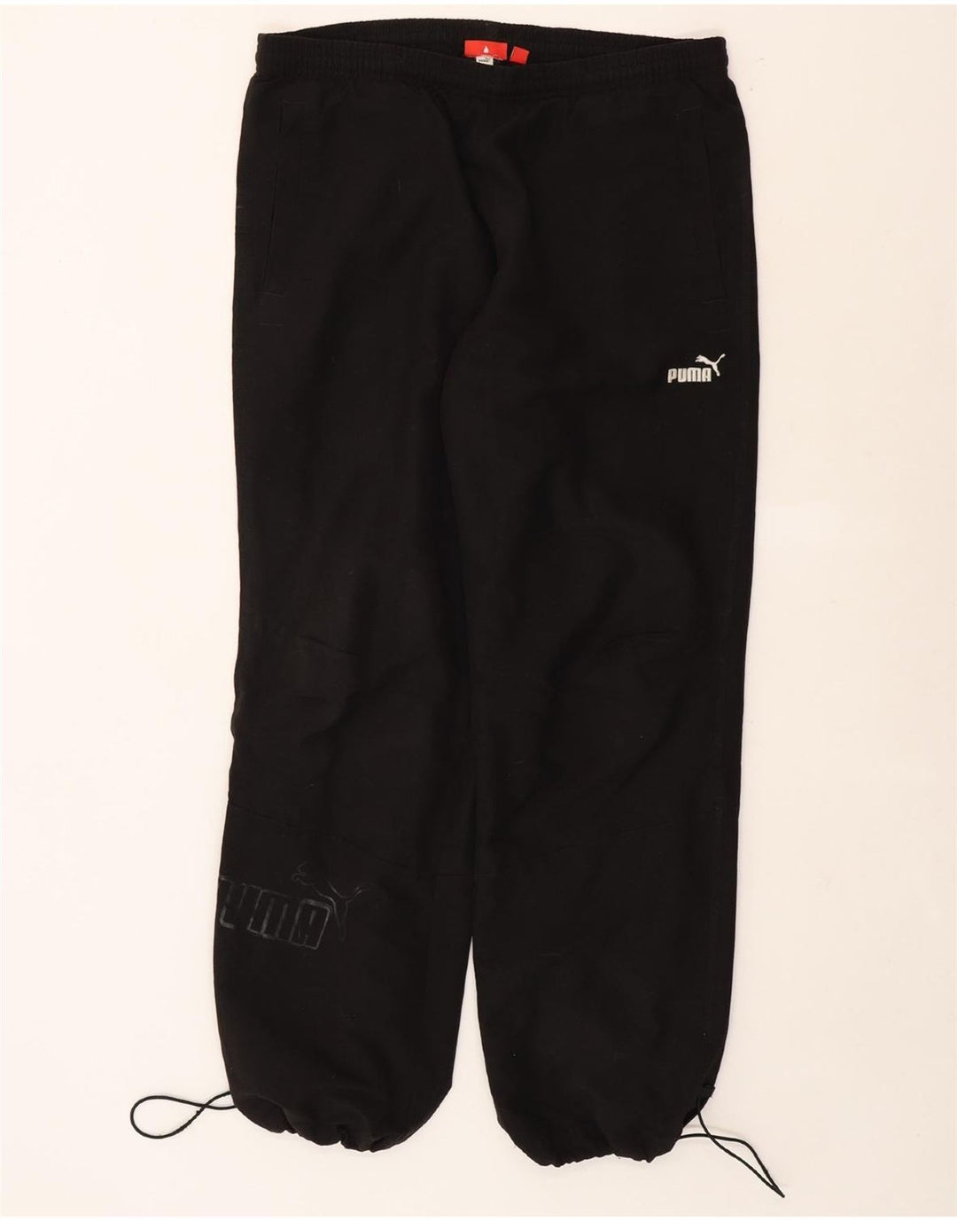 PUMA Mens Graphic Tracksuit Trousers Joggers Medium Black Vintage Puma and Second-Hand Puma from Messina Hembry 