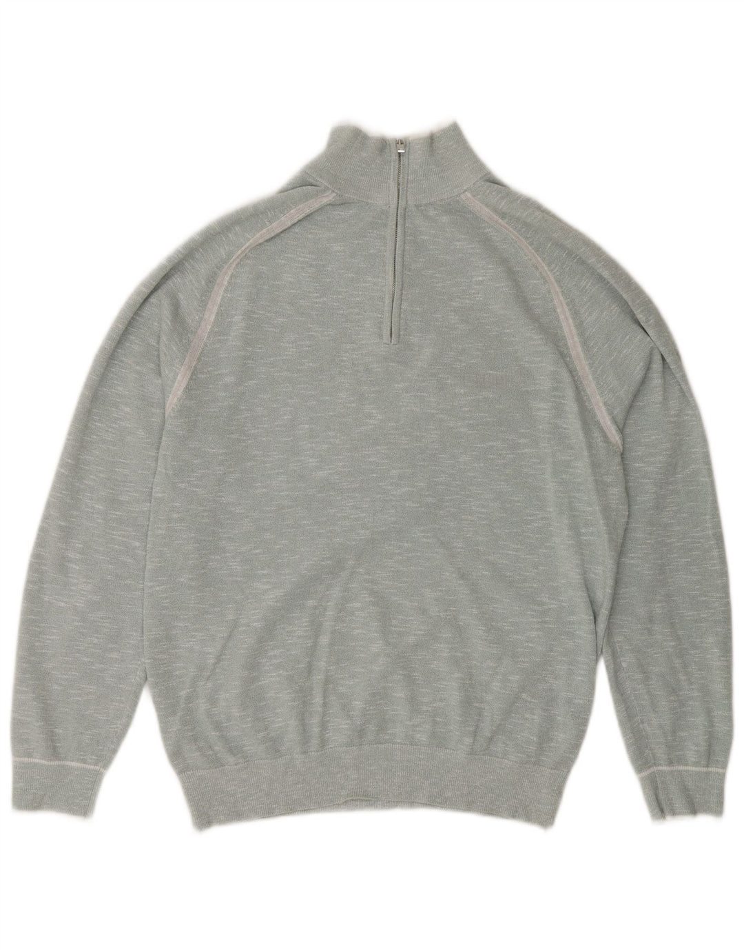 Reiss Herre Zip Neck sweater Medium Blue Flecked Bomuld