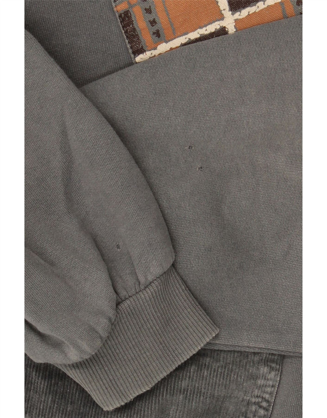 Chewan Herre Polo Neck Sweatshirt Jumper XL Grå Geometrisk