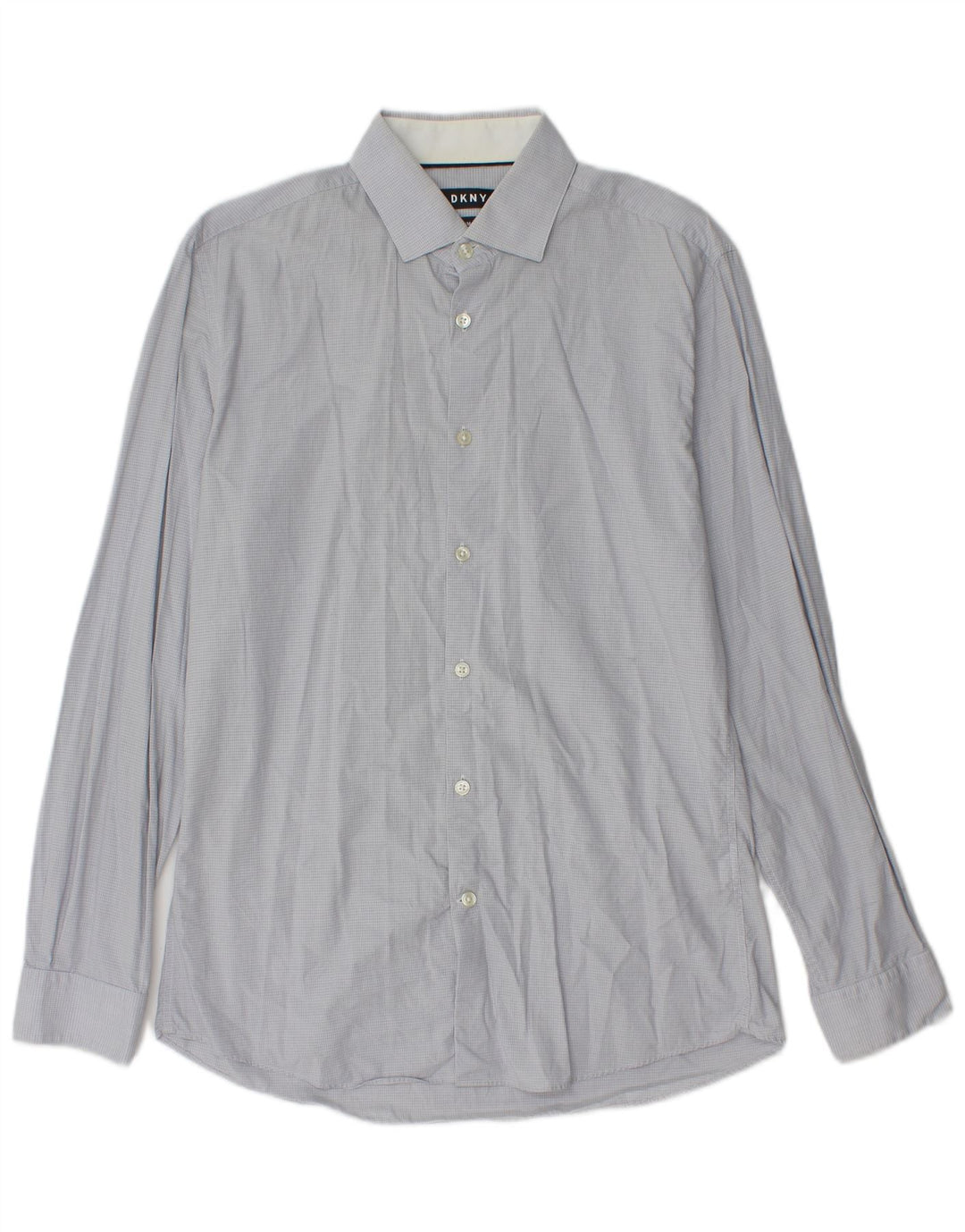 Dkny Herre Slim Fit skjorte str. 39 15 1/2 Medium Blue Ternet Bomuld