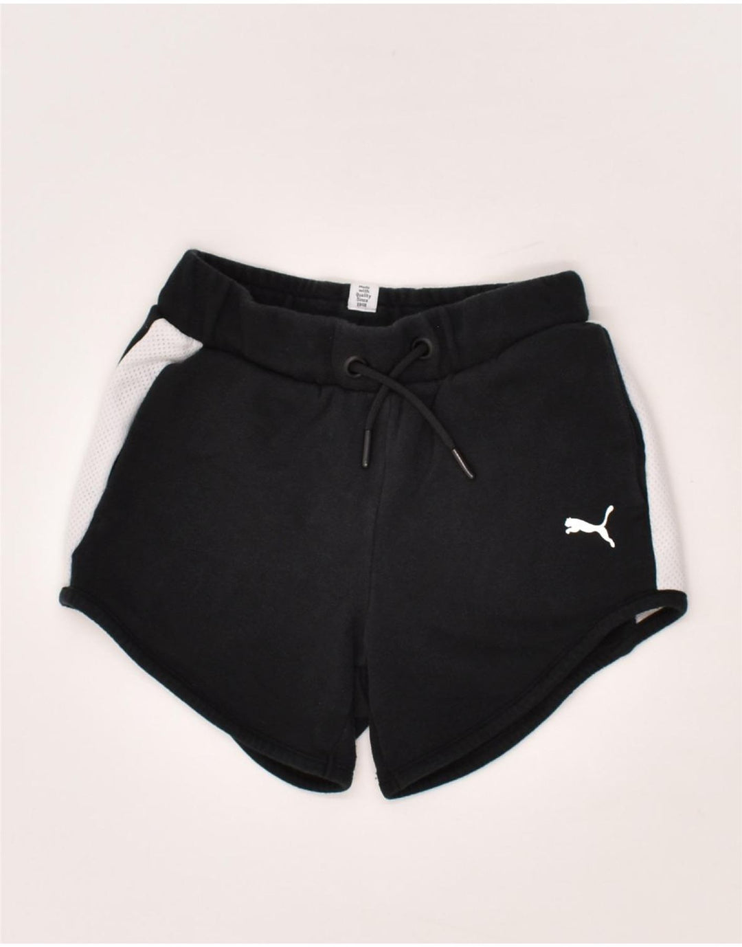 PUMA Boys Sport Shorts 7-8 Years Black Colourblock Cotton | Vintage Puma | Thrift | Second-Hand Puma | Used Clothing | Messina Hembry 