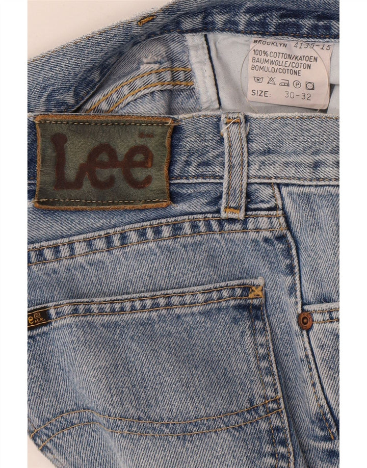 Lee Mens Brooklyn Straight Jeans W30 L32 Blå Bomuld