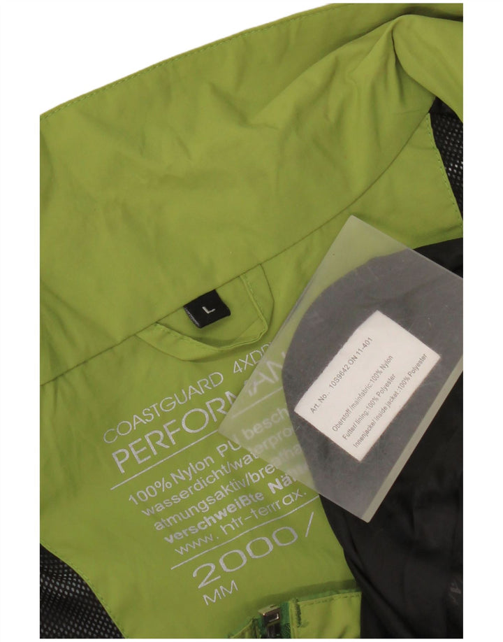 Coast Guard Regnjakke til mænd UK 40 Large Green Colourblock Nylon