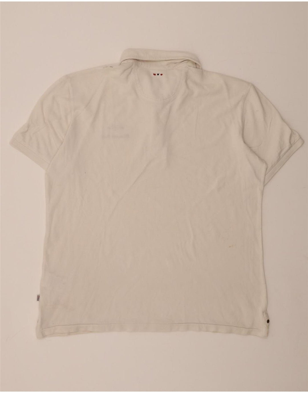 NAPAPIJRI Mens Polo Shirt 2XL White Cotton Vintage Napapijri and Second-Hand Napapijri from Messina Hembry 