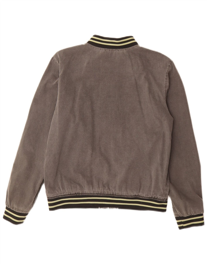 QUIKSILVER Boys Bomber Jacket 13-14 Years Large Grey Cotton